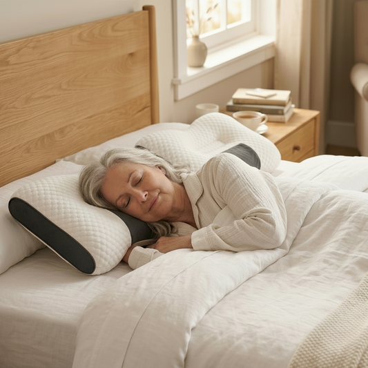 Oreiller cervical ergonomique à mémoire de forme